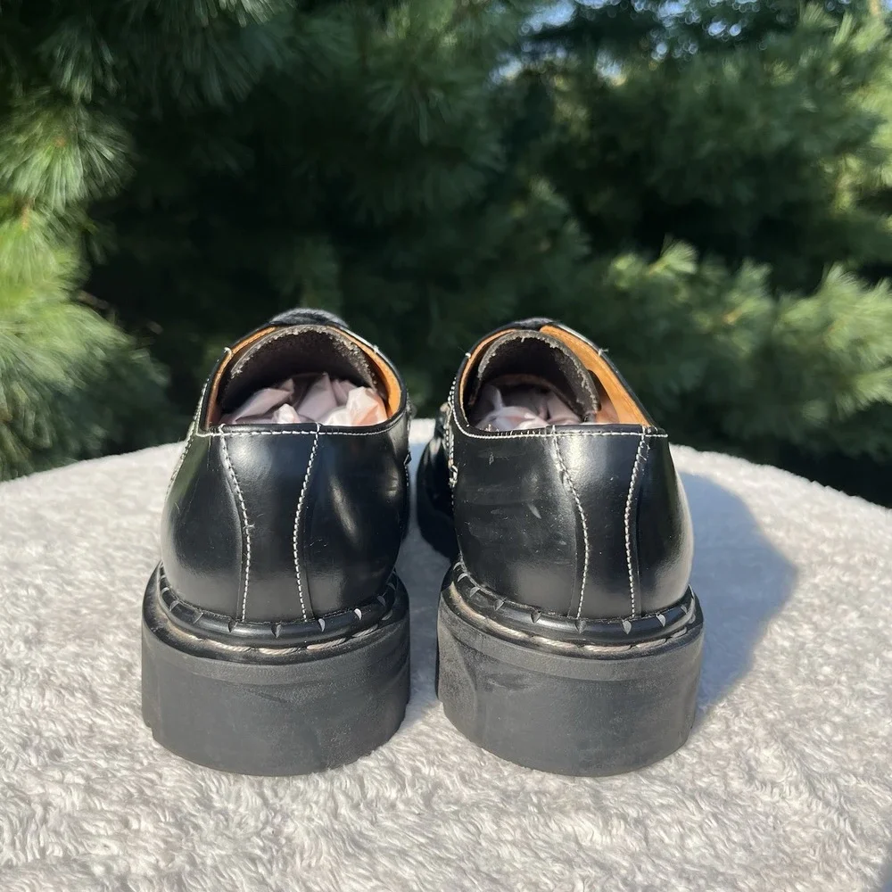 Vintage 90s Tredair Star Derby Shoe Mens US 8 | UK 7 Black White Leather England